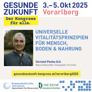 vorarlberg-tag2: Christof Plothe,Universelle Vitalitätsprinzipien für Mensch, Boden & Nahrung