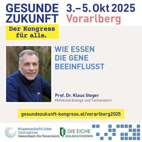 vorarlberg-tag2: Klaus Steger Wie Essen die Gene beeinflusst